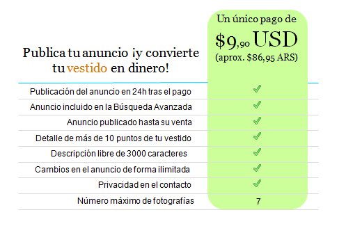 vender vestido de novia