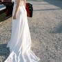 back of dress with train