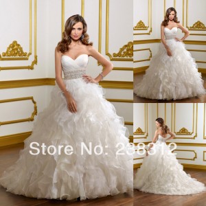 Fashionable-Popular-Ball-Gown-Layered-Puff-Skirt-Empire-Waist-Designer-font-b-Wedding-b-font-font