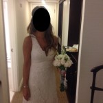 vestido macrame novia usado 1