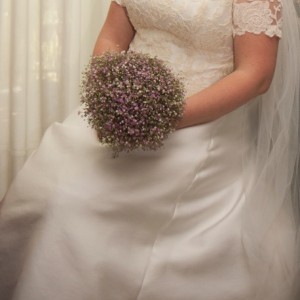 vestido boda sentada