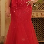 abito rosso 50 no marca indossato