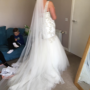 veil and dress try on with before wedding alterations veil and dress try on with before wedding alterations